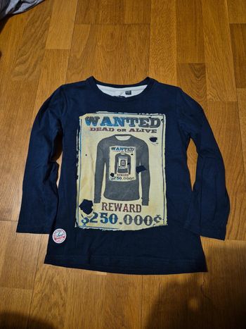 Nkds.372 tee-shirt marine wanted taille 5 ans