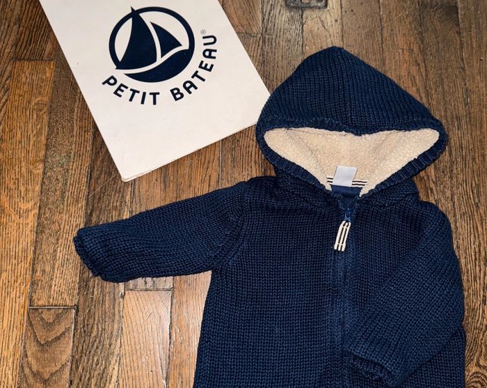 Gilet petit bateau maille Coton et laine 6 mois - photo numéro 2