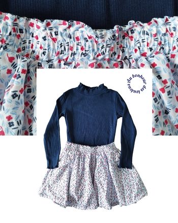 6 ans ensemble teeshirt côtelé Tape à l'oeil et jupe Okaïdi