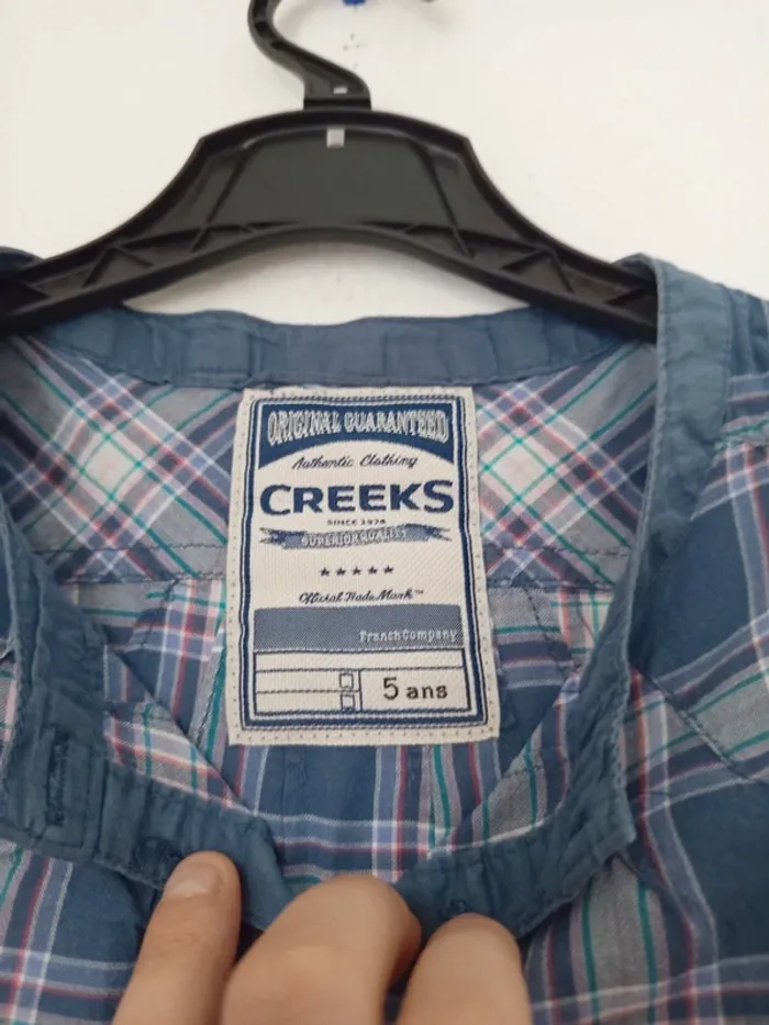 Chemise manches courtes à carreaux fille w - photo numéro 4