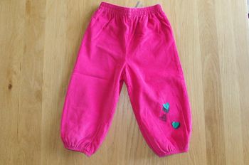 Pantalon velours rose, taille 18 mois