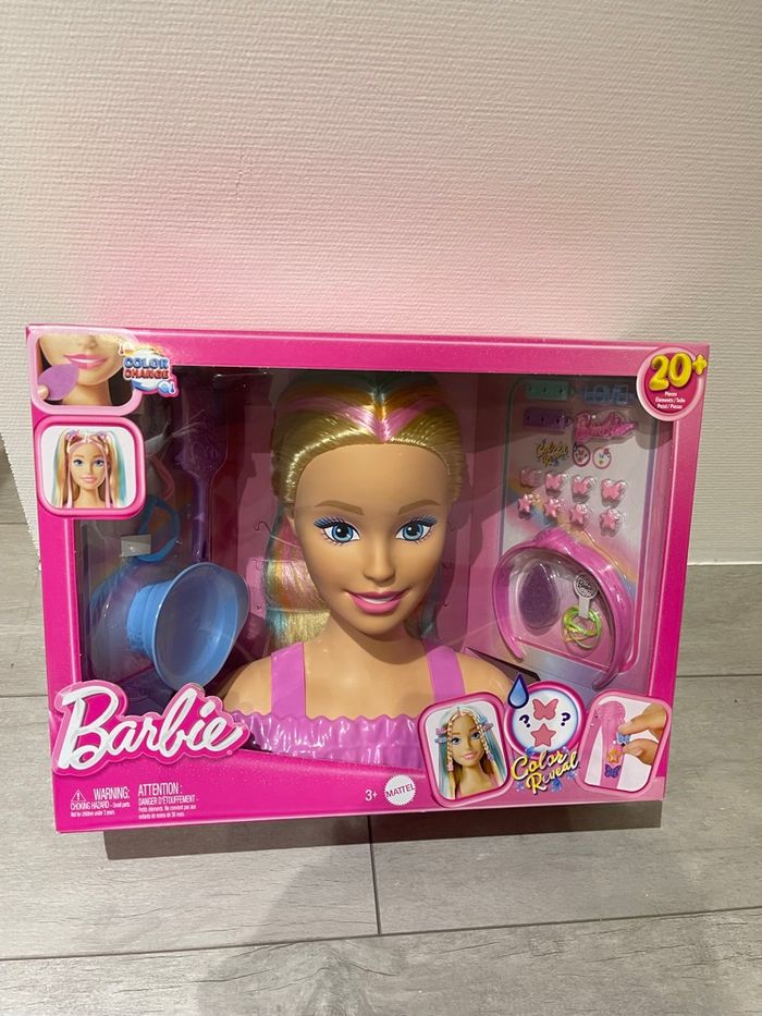 Tête à coiffer barbie blonde neuve