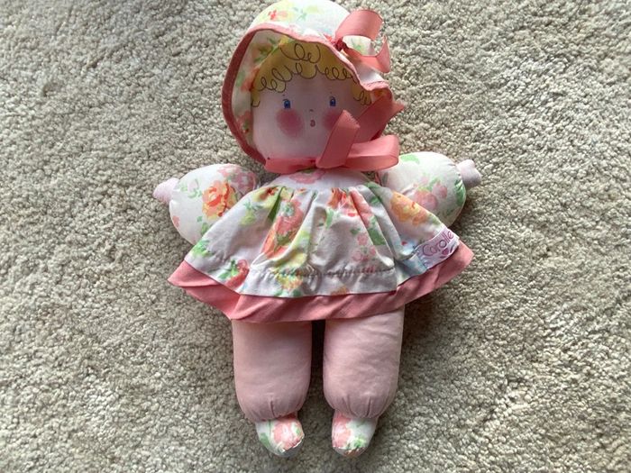 Ancienne poupée chiffon robe fleuris Corolle 🌻
