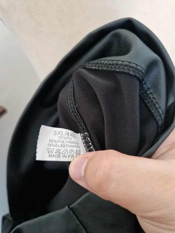 Leggings imitation cuir noir taille 3xl - photo numéro 4