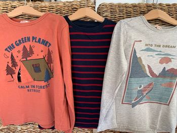 Lot 3 t-shirts m.longues (2 Dpam/1 Kiabi)