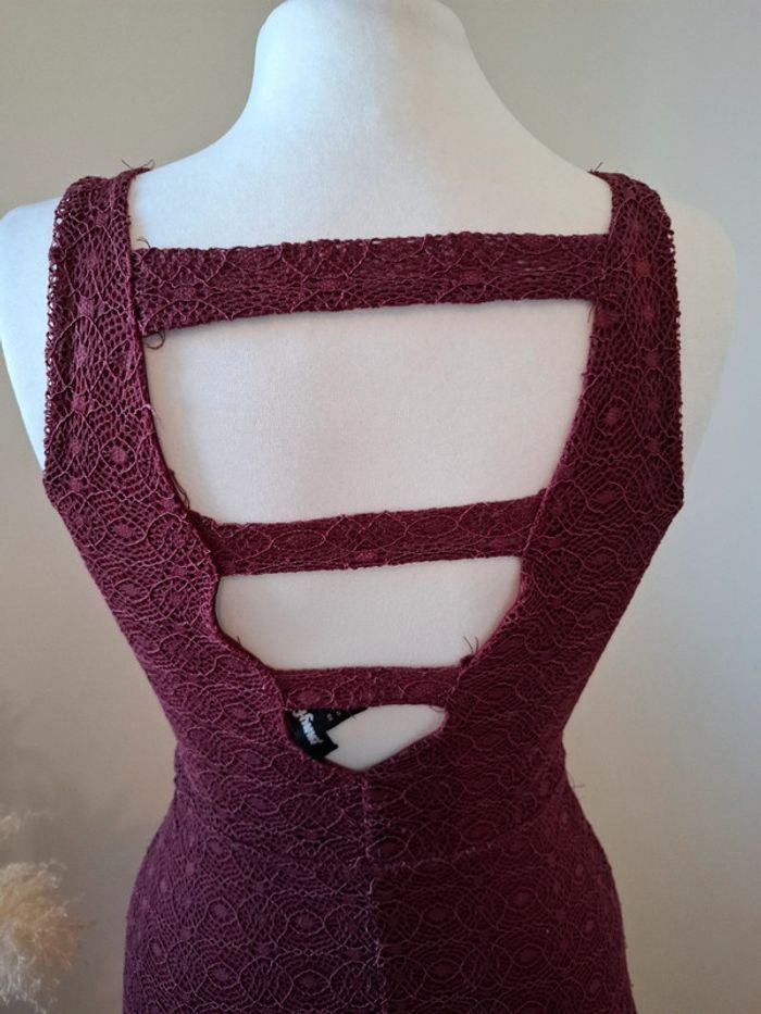 Robe Bordeaux en dentelle Jennyfer taille XS 34 - photo numéro 8