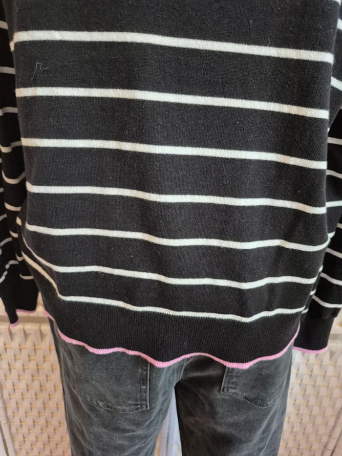 💕Jolie pull Vero moda rayé noir et blanc femme TXl / 42 💕 - photo numéro 10