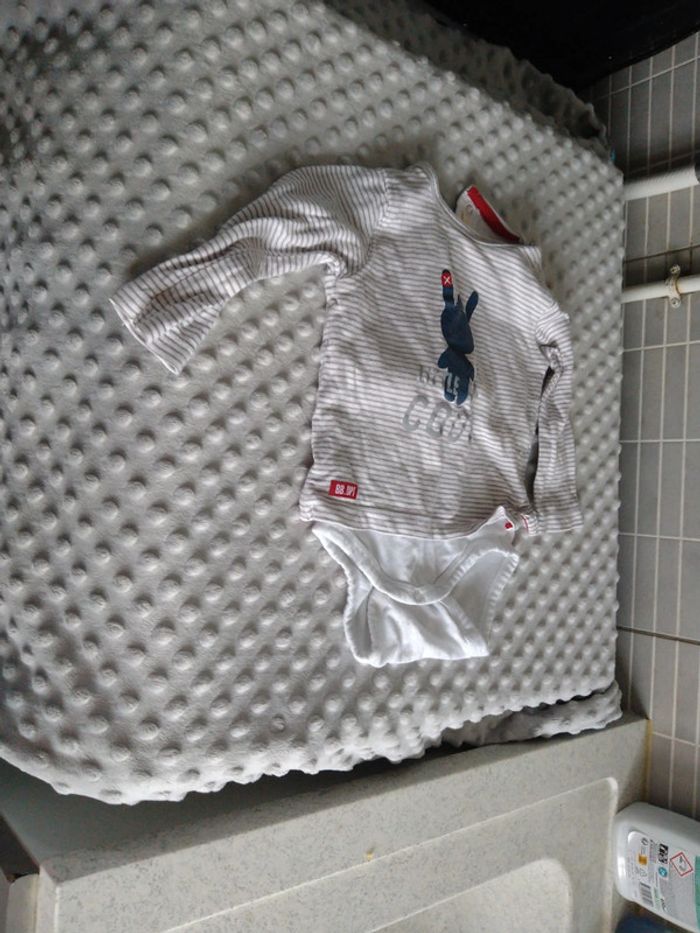 Tee shirt avec body intégré gemo 6mois