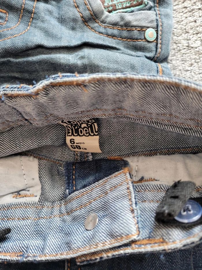 Lot de 2 jeans 6 mois - photo numéro 4