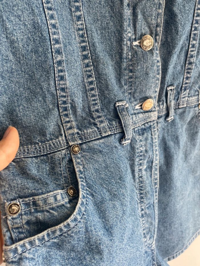 Combi-short en jean vintage Naf Naf - photo numéro 4