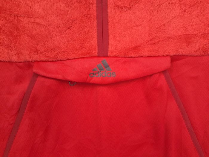 Polaire adidas bi matière quart de zip rouge femme - taille S (107) - photo numéro 3