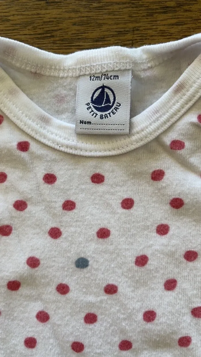 Lot de 3 bodies ML Petit Bateau 12 mois - photo numéro 10
