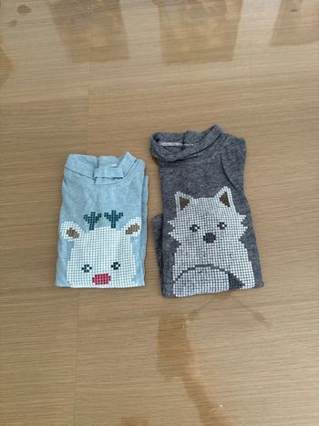 Lot de 2 sous pull 86cm