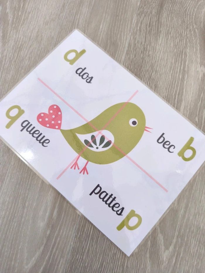 Affiche A4 " d-b-q-p "