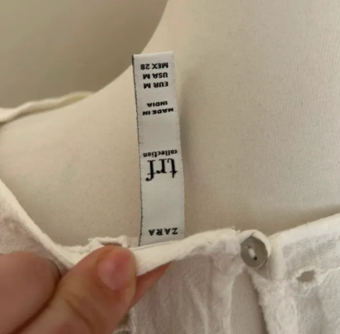 Zara robe blanche, bohème chic, broderie anglaise taille M/38 - photo numéro 5
