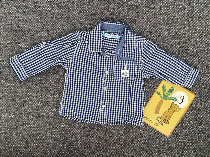 Chemise à carreaux - 3 mois