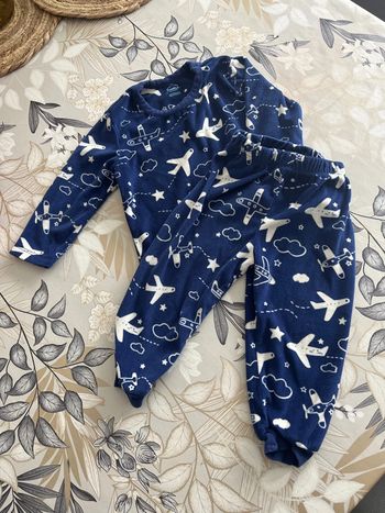Pyjama bleu/blanc 12/18 mois