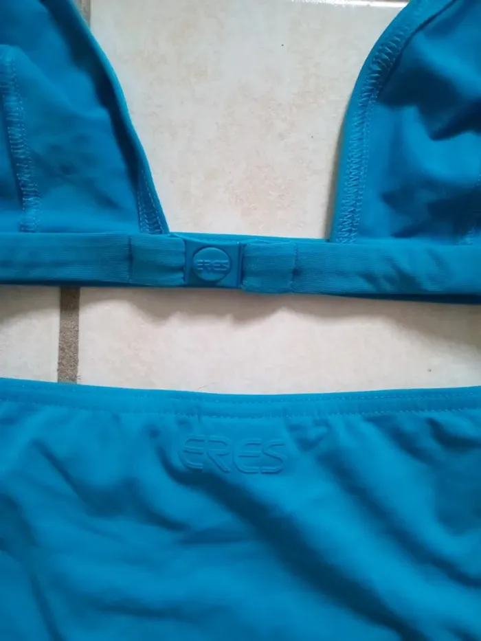 Maillot de bain 2 pièces Eres turquoise taille S - photo numéro 4