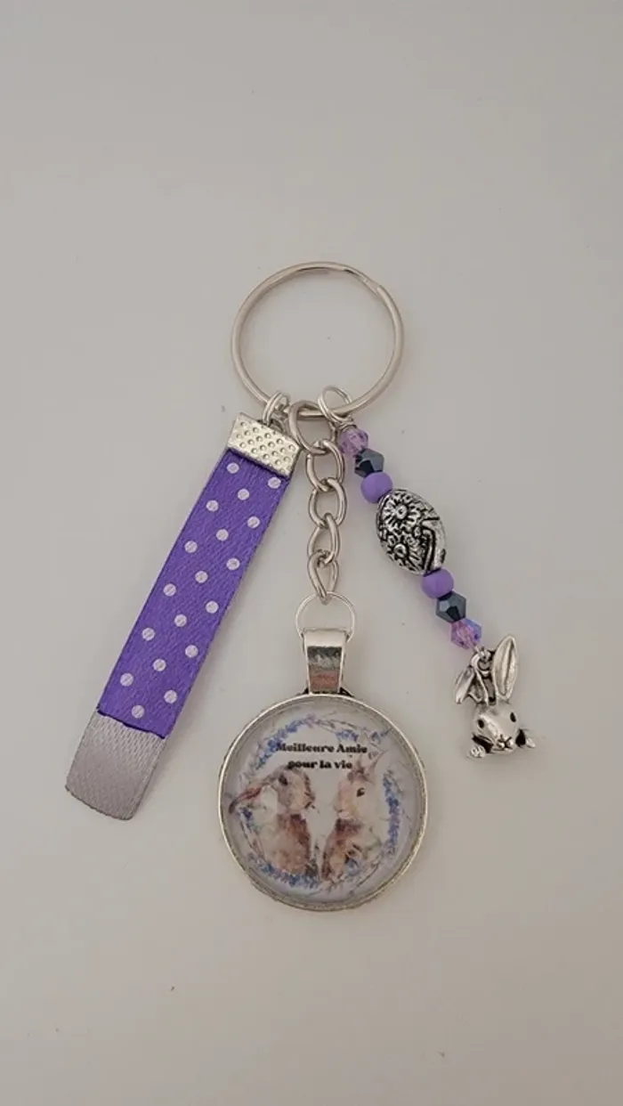 Cadeau amie, bijoux de sac porte clé " meilleure amie pour la vie"