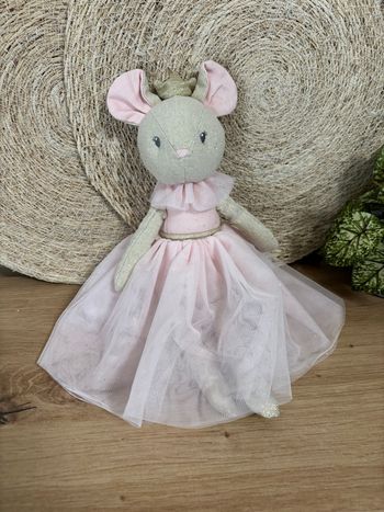 Doudou souris rose ballerine robe tulle nicotoy