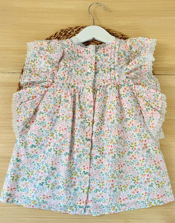Robe fleurie et dentelle Vertbaudet - photo numéro 2