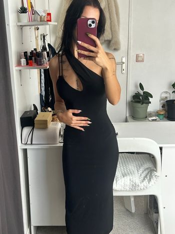 Robe Zara longue noire - Étiquette - Taille S