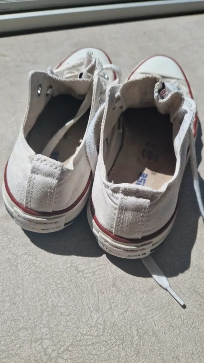 Basket blanche converse taille 37 bon eta - photo numéro 6