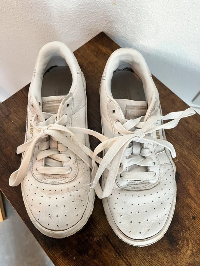 Puma plate-forme blanche et noir taille 37 - photo numéro 3