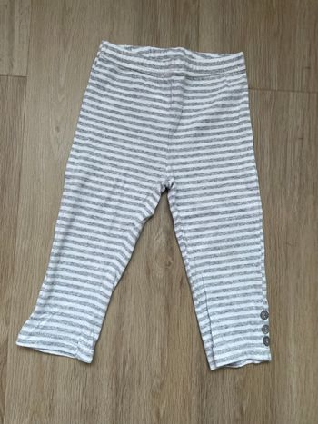 Legging Verbaudet raté gris et blanc 2 ans 