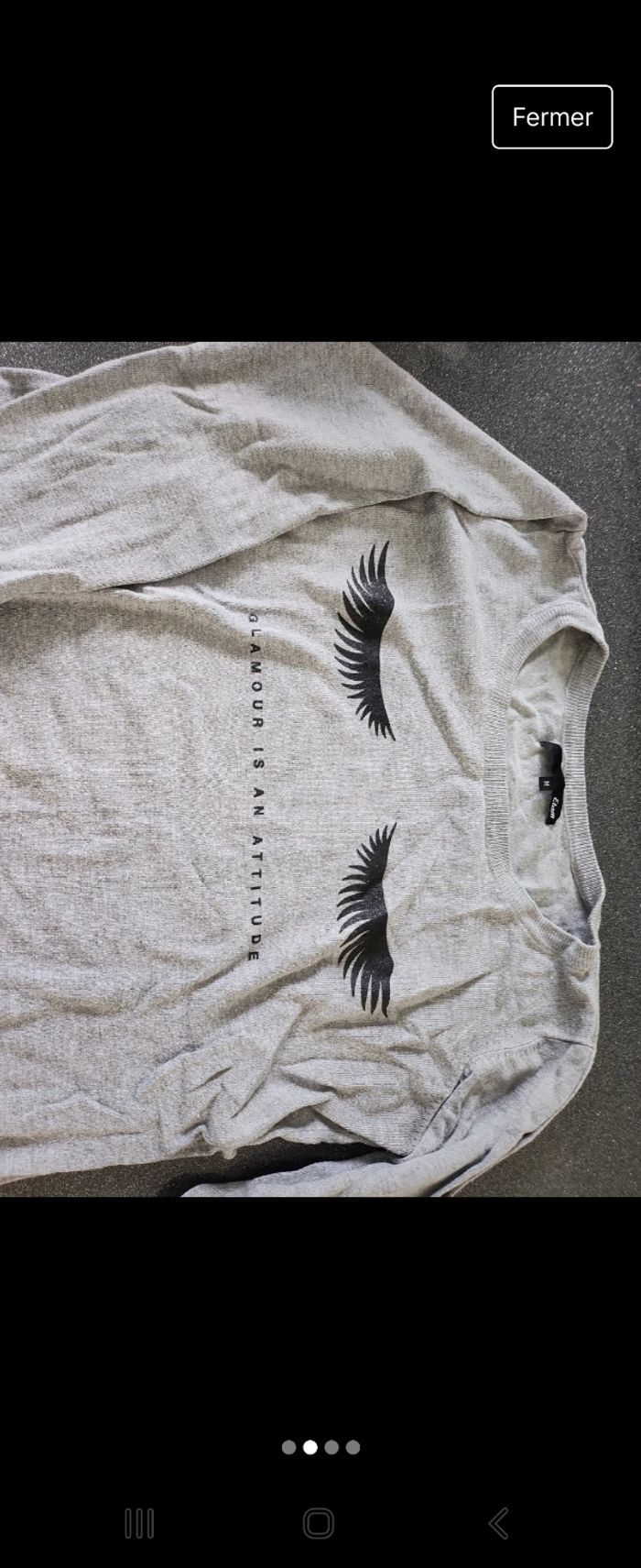 Pull gris en laine Cache cache - photo numéro 2