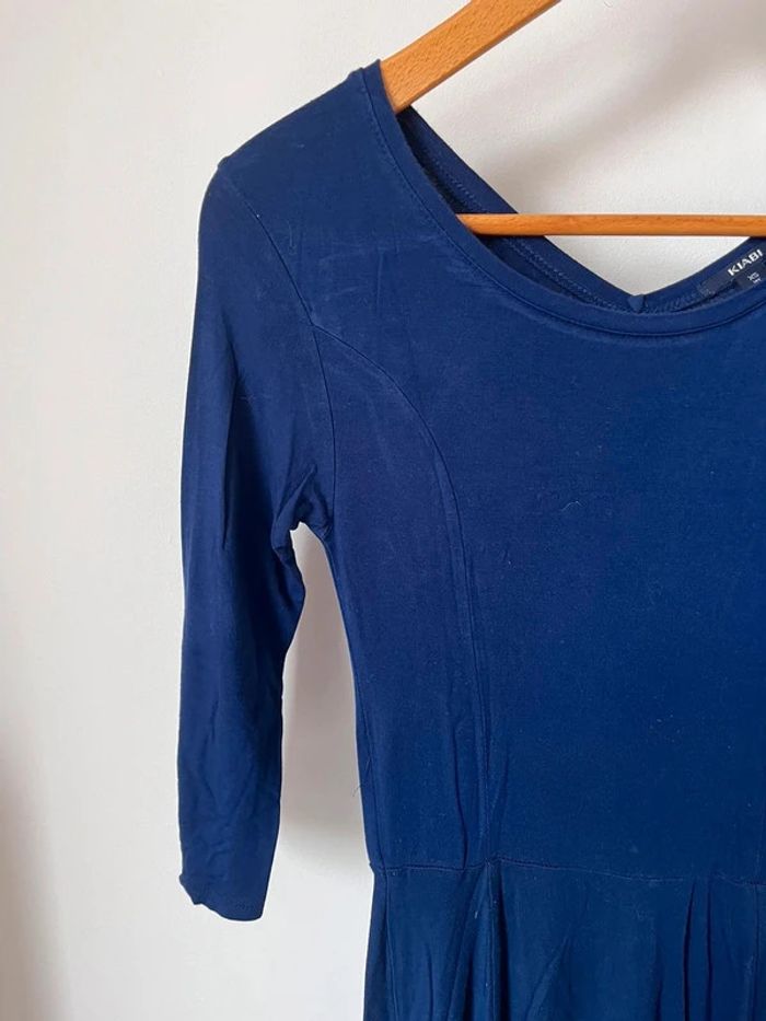Robe bleue coupe évasée - photo numéro 4