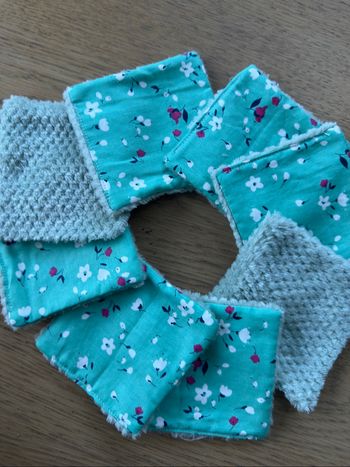 Lingettes lavables en coton lot de 8