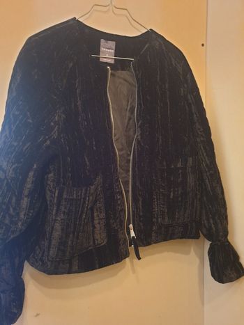 Blouson mi saison noir fantaisie 