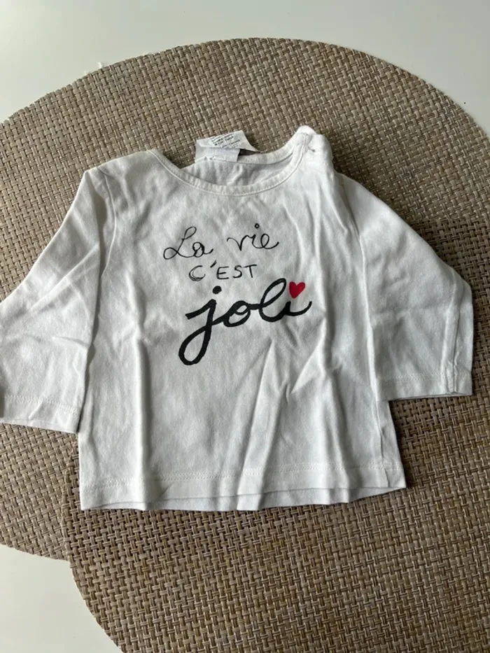 6 tee shirt manches longues taille 3 mois - photo numéro 3