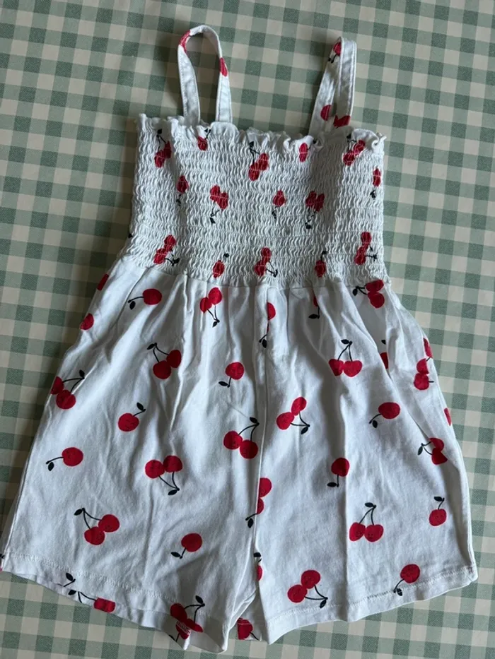 Lot 2 robes courtes et 1 combi-short H&M taille 86/92 cm - photo numéro 2