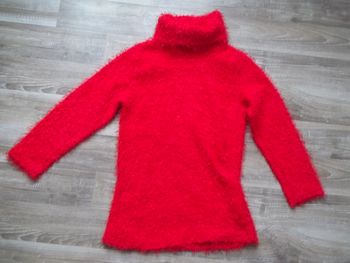 Pull col roulé peluche rouge Miss Rudy 12 ans