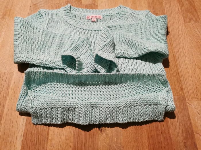 Pull grosse maille bleu pailleté 23 mois U Essentiel - photo numéro 4