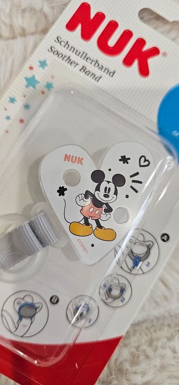 Attache sucette Nuk Mickey Disney Baby Neuf 