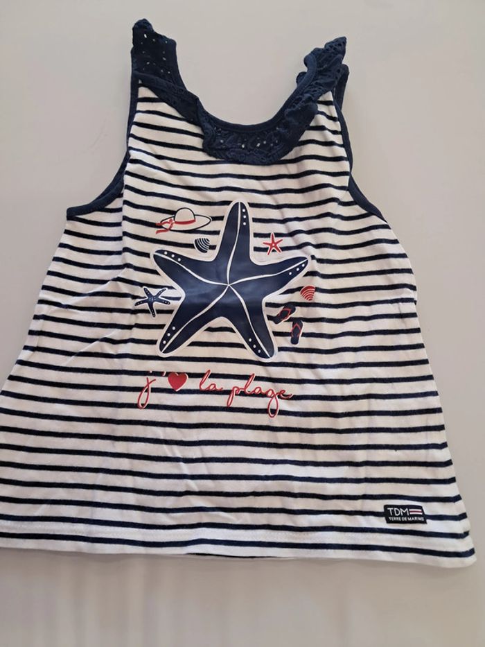 tee shirt débardeur fille 5 ans terre de marins