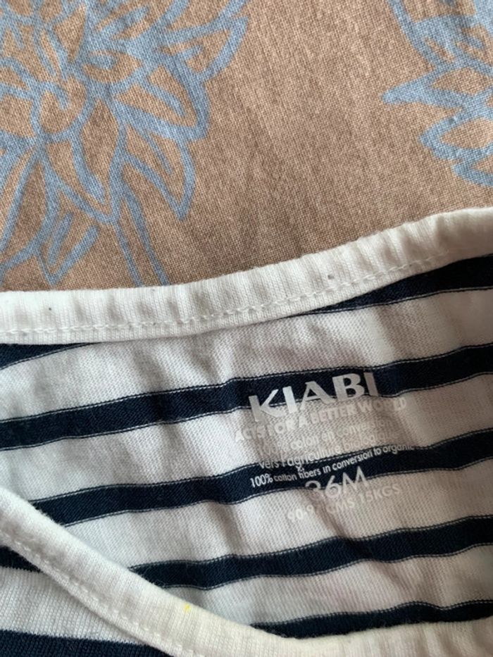 Teeshirt LM kiabi ligné marin 36 mois - photo numéro 4