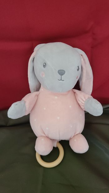 Peluche lapin musicale - rose