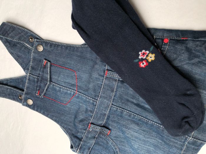 Lot robe Obaibi et collants C&A 6 mois - photo numéro 2