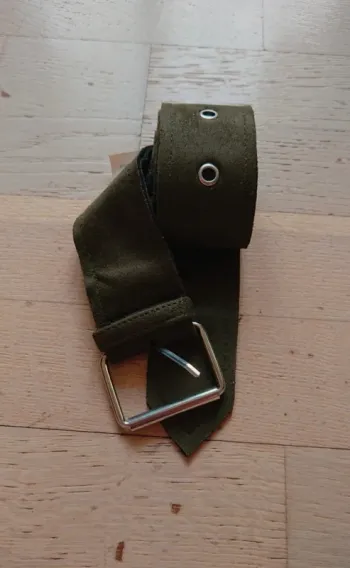 Ceinture perfecto velours kaki
