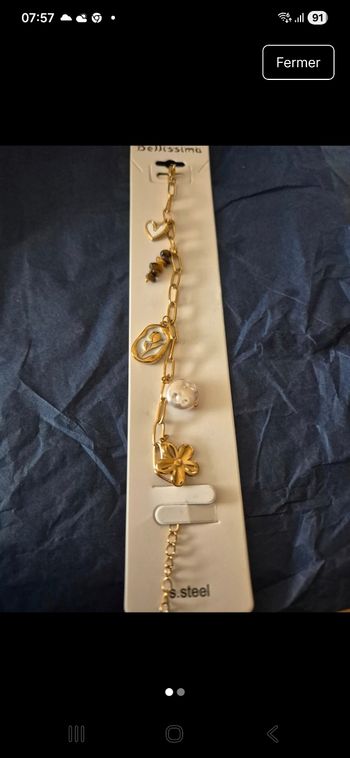 Bijoux acier inoxydable bracelet breloques 