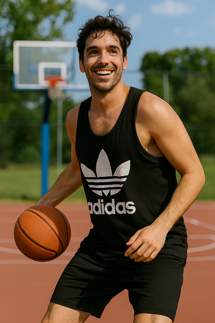 Adidas homme L – Débardeur sportif noir, idéal pour l’entraînement