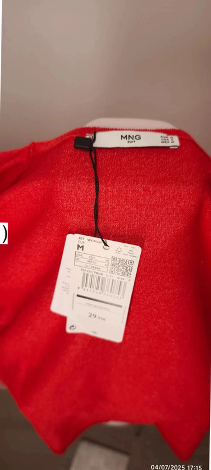 Haut Mango Femme Taille M Rouge - photo numéro 7