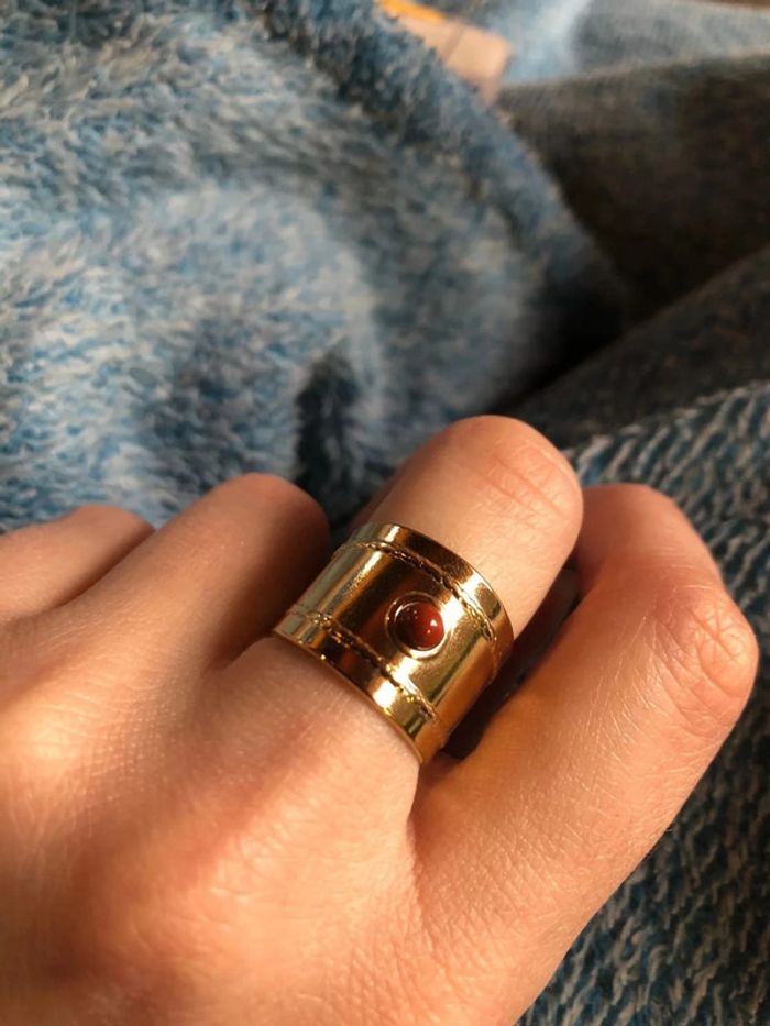 Bague ajustable pierre