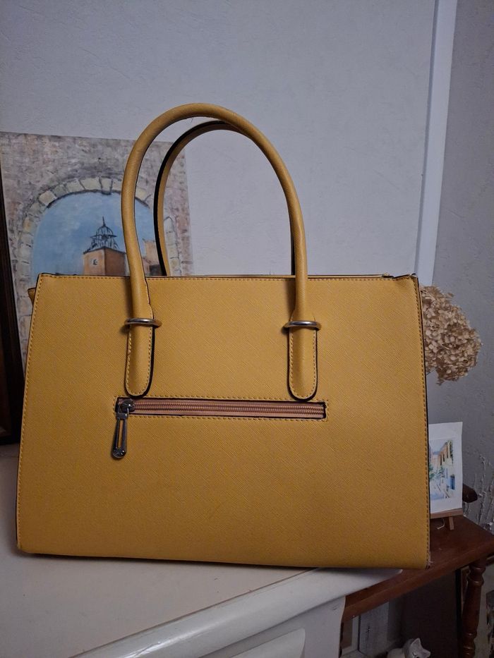 Sac à main jaune moutarde - photo numéro 2
