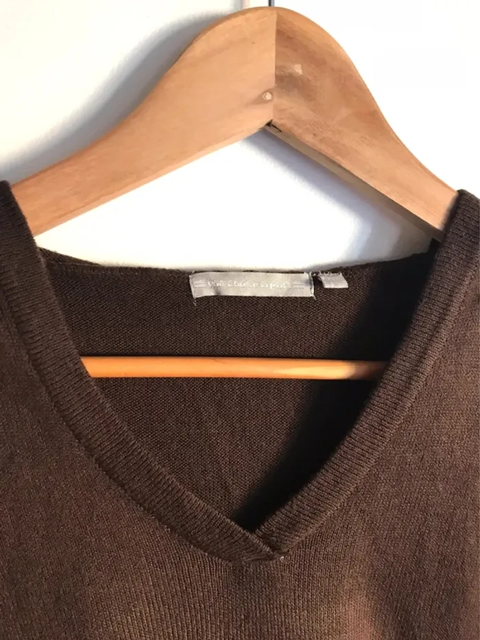 Sweat léger à capuche marron foncé 14 ans - photo numéro 2