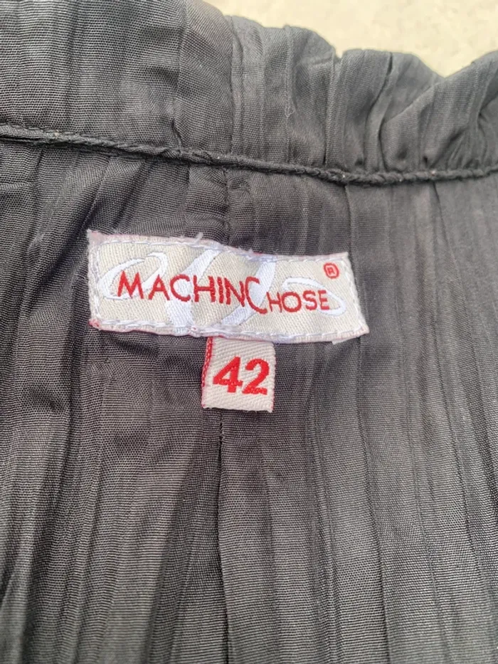 Veste Machin chose taille 42 noir effet froissé épaulettes - photo numéro 10